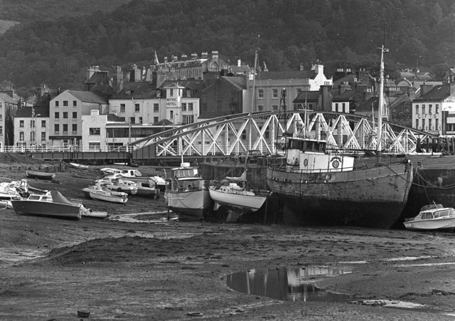 Ramsey Harbour and swing bridge, Isle of Man
